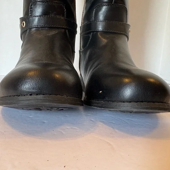 Michael Kors black brown trim derby riding boots size 5 NWOT - Picture 7 of 10